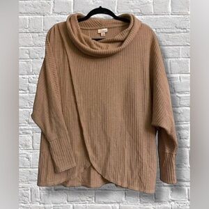 LuLaRoe Women’s Medium Kristen Cowl Neck Pullover • Dolman Sleeves • Raw Hemline